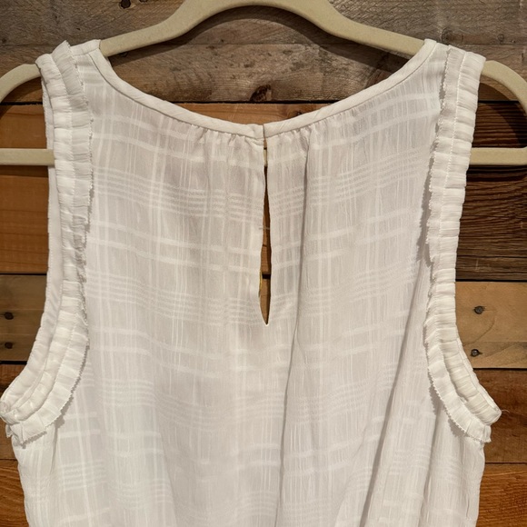 NWT Ramy Brook Kris Plaid Smocked Waist Mini Dress Or Swim Cover White Size L - Picture 12 of 15